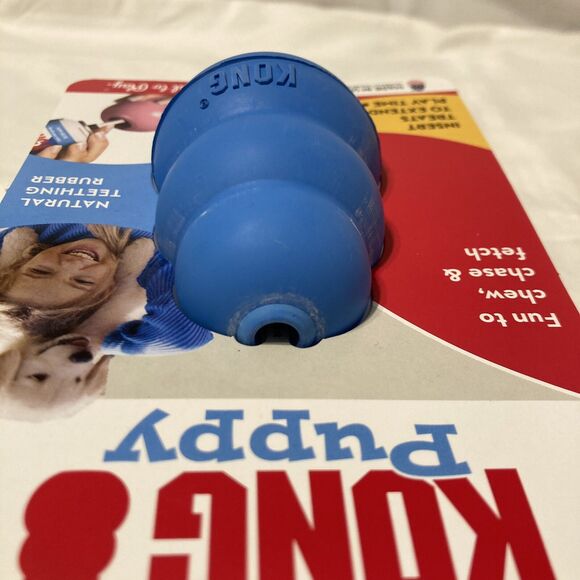 Original KONG for Puppy Healthy Chewing Toy Small Blue Chew Chase Fetch - Picture 4 of 10
